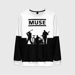 Свитшот женский Muse B&W, цвет: 3D-белый