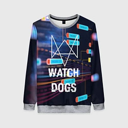 Свитшот женский Watch Dogs, цвет: 3D-меланж