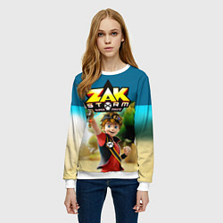 Свитшот женский Zak Storm, цвет: 3D-белый — фото 2