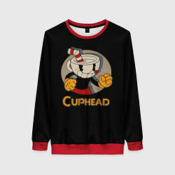 Свитшот женский Cuphead: Mugman, цвет: 3D-красный