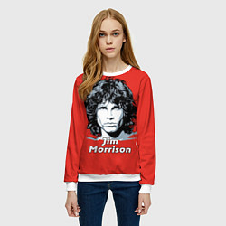 Свитшот женский Jim Morrison, цвет: 3D-белый — фото 2