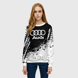 Свитшот женский Audi: Black Spray, цвет: 3D-белый — фото 2