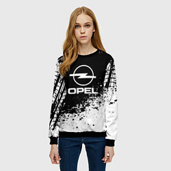 Свитшот женский Opel: Black Spray, цвет: 3D-черный — фото 2