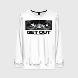 Свитшот женский Get Out, цвет: 3D-белый