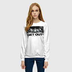 Свитшот женский Get Out, цвет: 3D-белый — фото 2