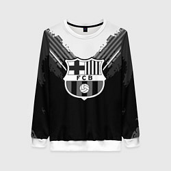 Свитшот женский FC Barcelona: Black Style, цвет: 3D-белый