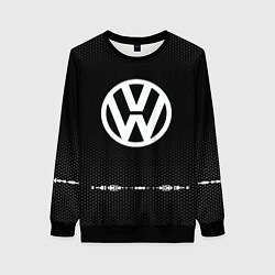 Свитшот женский Volkswagen: Black Abstract, цвет: 3D-черный