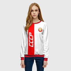 Свитшот женский СССР: White Collection, цвет: 3D-красный — фото 2
