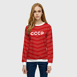Свитшот женский СССР, цвет: 3D-белый — фото 2