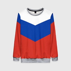 Свитшот женский Российский триколор, цвет: 3D-меланж