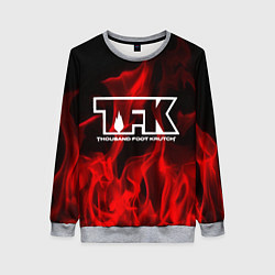 Свитшот женский Thousand Foot Krutch: Red Flame, цвет: 3D-меланж