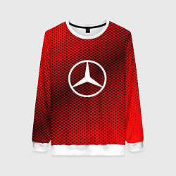 Свитшот женский Mercedes: Red Carbon, цвет: 3D-белый