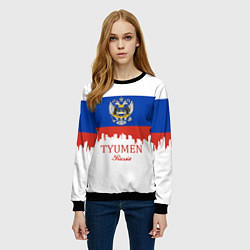 Свитшот женский Tyumen: Russia цвета 3D-черный — фото 2
