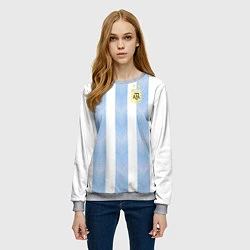 Свитшот женский Сборная Аргентины, цвет: 3D-меланж — фото 2