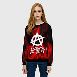 Свитшот женский Slayer Flame, цвет: 3D-черный — фото 2