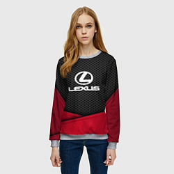 Свитшот женский Lexus: Grey Carbon, цвет: 3D-меланж — фото 2