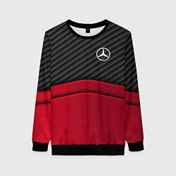 Свитшот женский Mercedes Benz: Red Carbon, цвет: 3D-черный