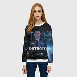 Свитшот женский Detroit: Connor, цвет: 3D-белый — фото 2
