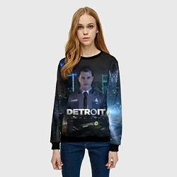 Свитшот женский Detroit: Connor, цвет: 3D-черный — фото 2