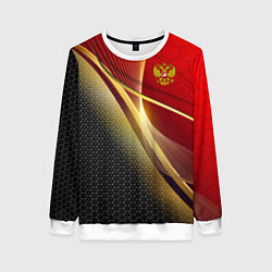 Свитшот женский RUSSIA SPORT: Gold Collection, цвет: 3D-белый