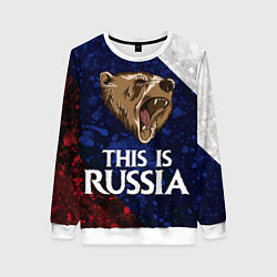 Женский свитшот Russia: Roaring Bear