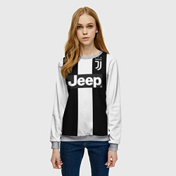Свитшот женский FC Juventus: Ronaldo Home 18-19, цвет: 3D-меланж — фото 2
