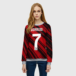 Свитшот женский Ronaldo 7: Red Sport, цвет: 3D-меланж — фото 2