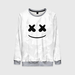 Свитшот женский Marshmello: White Face, цвет: 3D-меланж