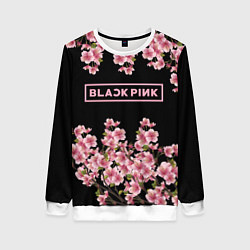 Свитшот женский Black Pink: Delicate Sakura, цвет: 3D-белый