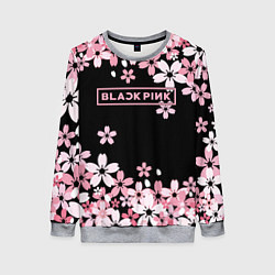 Свитшот женский Black Pink: Pink Sakura, цвет: 3D-меланж