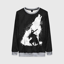 Свитшот женский Dark Souls: Howling Wolf, цвет: 3D-меланж