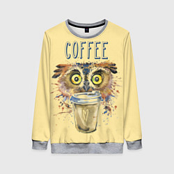 Женский свитшот Owls like coffee