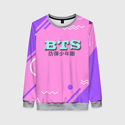 Свитшот женский BTS: Retro Style, цвет: 3D-меланж