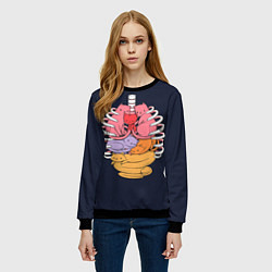 Свитшот женский Внутри меня котики, цвет: 3D-черный — фото 2