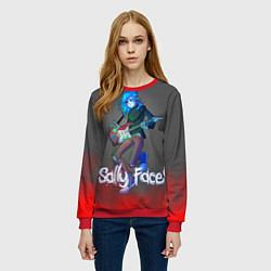 Свитшот женский Sally Face: Rock Star, цвет: 3D-красный — фото 2