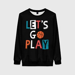 Свитшот женский Let is go play, цвет: 3D-черный