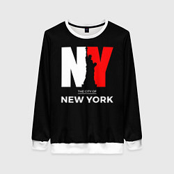Свитшот женский New York City, цвет: 3D-белый