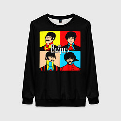 Свитшот женский The Beatles: Pop Art, цвет: 3D-черный