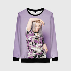 Свитшот женский Billie Eilish: Violet Camo, цвет: 3D-черный