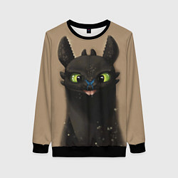 Свитшот женский Как приручить дракона, цвет: 3D-черный