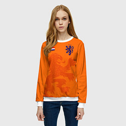 Свитшот женский Сборная Голландии, цвет: 3D-белый — фото 2