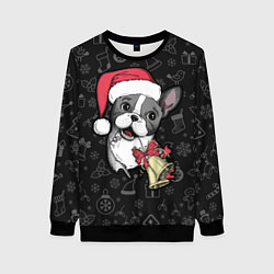 Женский свитшот Merry Christmas - french bulldog