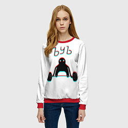 Свитшот женский ЪУЪ СЪУКА КАЧОК, цвет: 3D-красный — фото 2