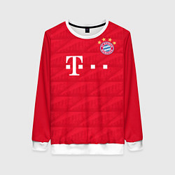 Свитшот женский FC Bayern: Lewandowski Home 19-20, цвет: 3D-белый