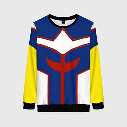 Свитшот женский ALL MIGHT MY HERO ACADEMIA MHA МОЯ ГЕРОЙСКАЯ АКАДЕ, цвет: 3D-черный