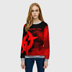 Свитшот женский Сектор Газа, цвет: 3D-меланж — фото 2