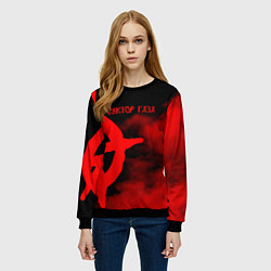 Свитшот женский Сектор Газа, цвет: 3D-черный — фото 2
