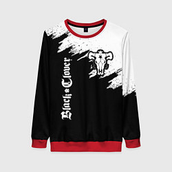 Свитшот женский ЧЁРНЫЙ КЛЕВЕР, цвет: 3D-красный