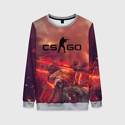 Свитшот женский CS GO logo abstract style, цвет: 3D-меланж