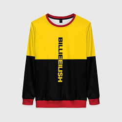 Свитшот женский BILLIE EILISH: Yellow & Black, цвет: 3D-красный
